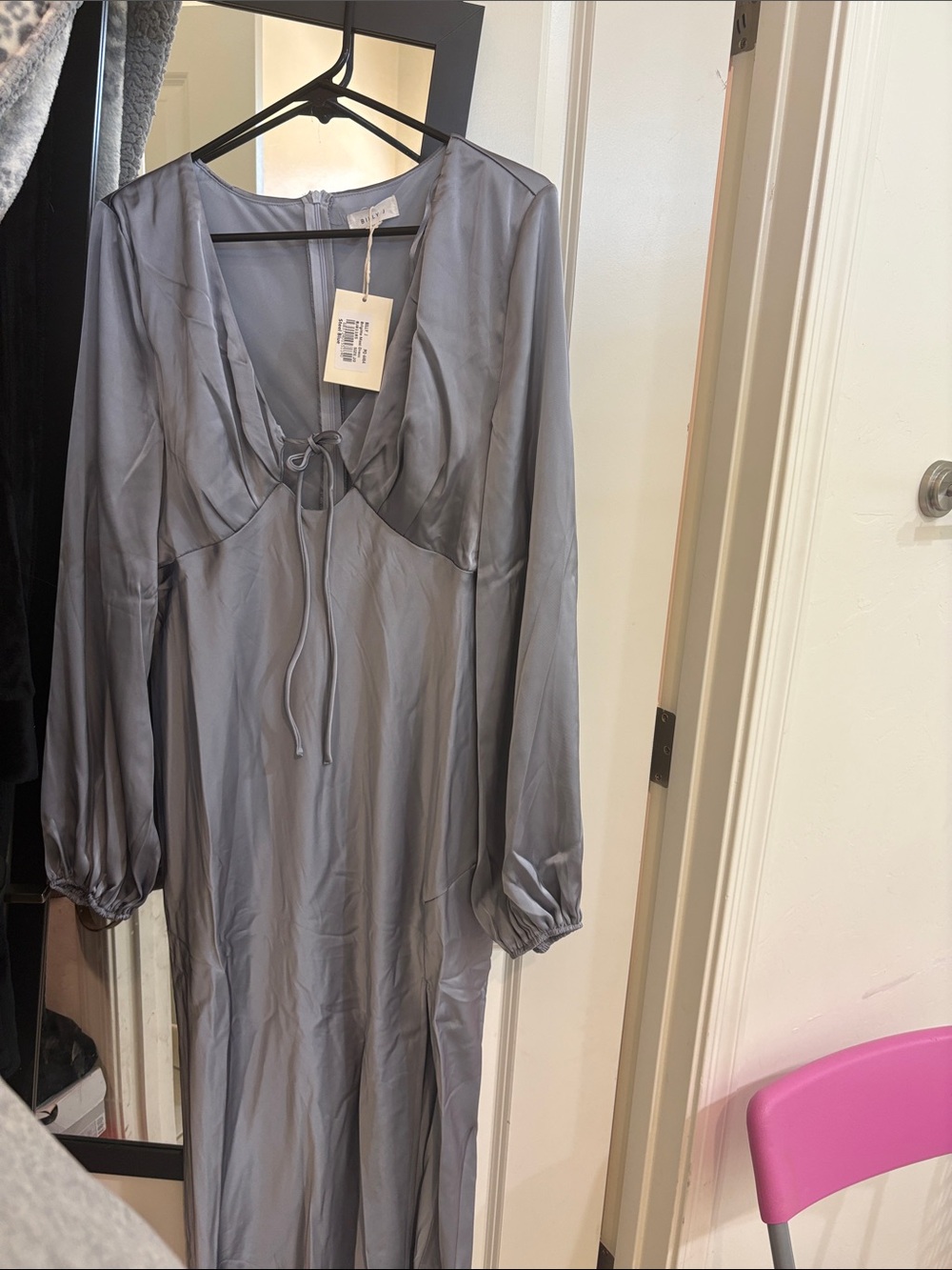 Billy J Brigitte Maxi Dress in Steel Blue